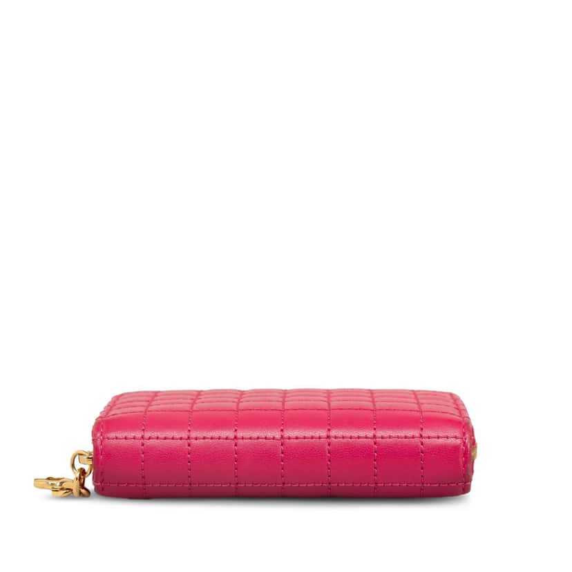 Celine C Charm Coin Pouch Pink Leather Good condition - Model View