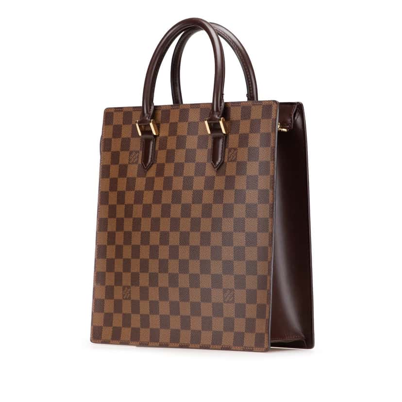 Louis Vuitton Damier Ebene Venice Sac Plat Brown Canvas Good condition - Back View