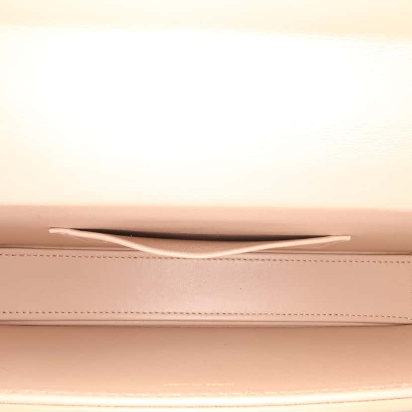 Celine Shiny Calfskin Triomphe Chain Box Shoulder Bag Brown Leather Good condition - Model View