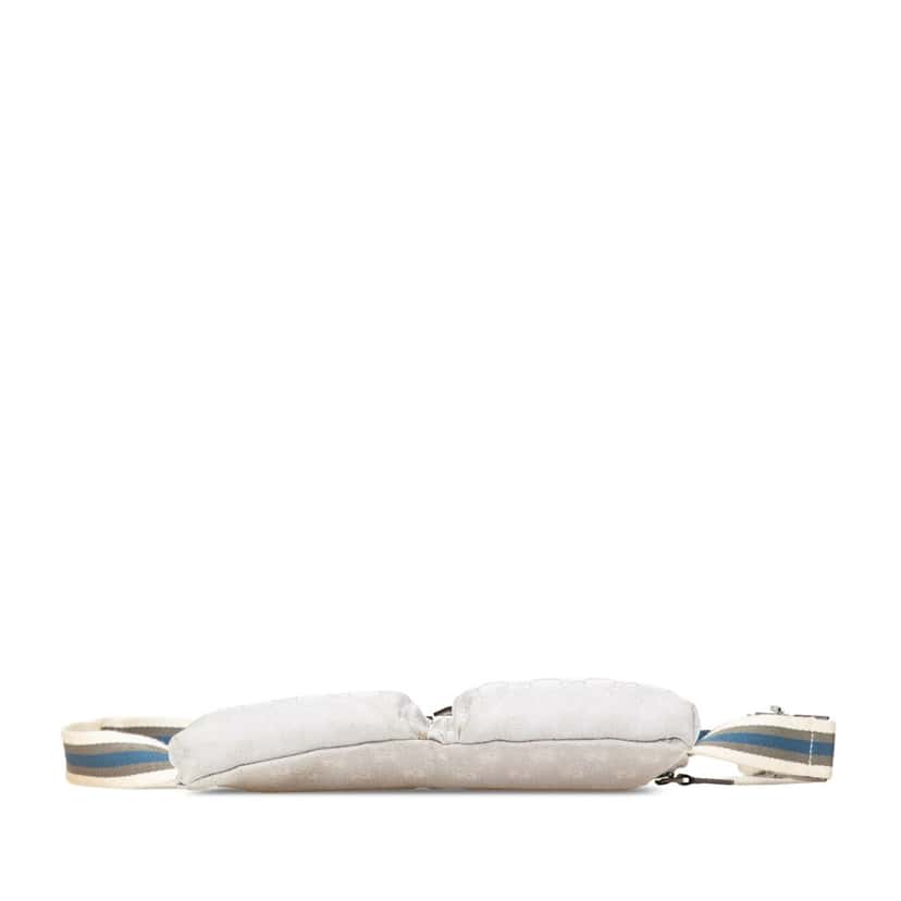Gucci GG Canvas Web Double Pocket Belt Bag White Canvas Good condition - Inside View