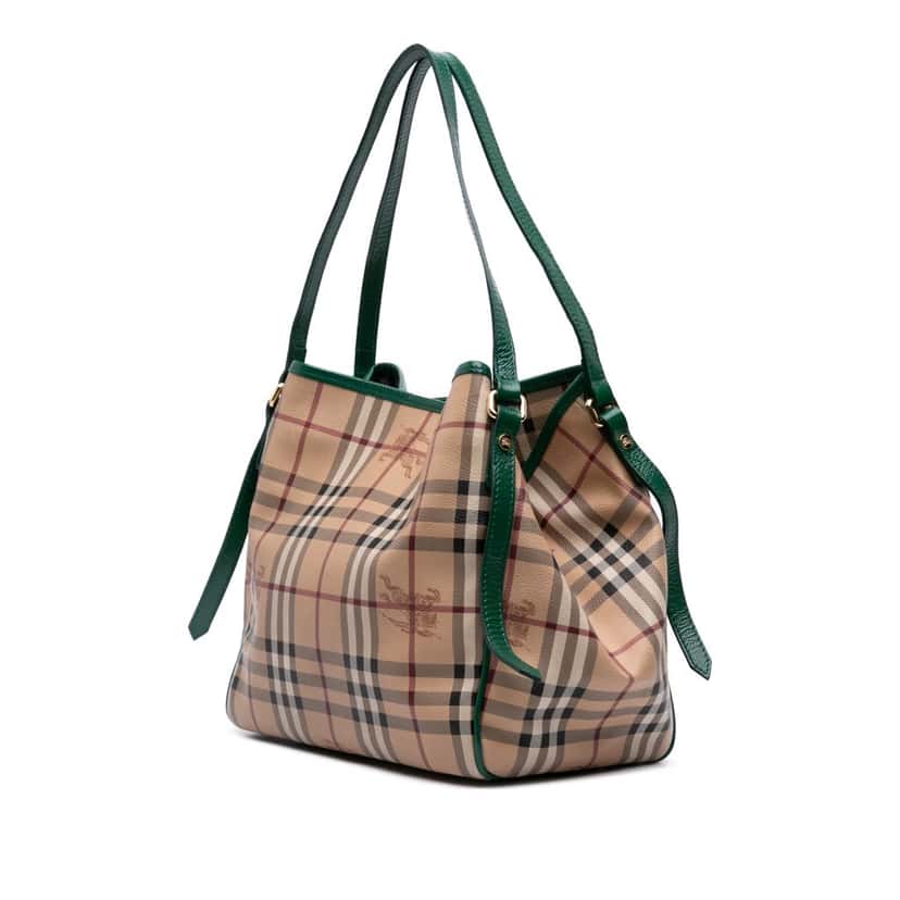 Burberry Small Haymarket Check Coated Canvas Canterbury Tote Brown Canvas Good condition - Back View