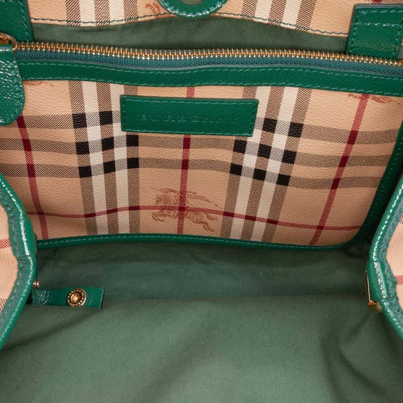 Burberry Small Haymarket Check Coated Canvas Canterbury Tote Brown Canvas Good condition - Box View