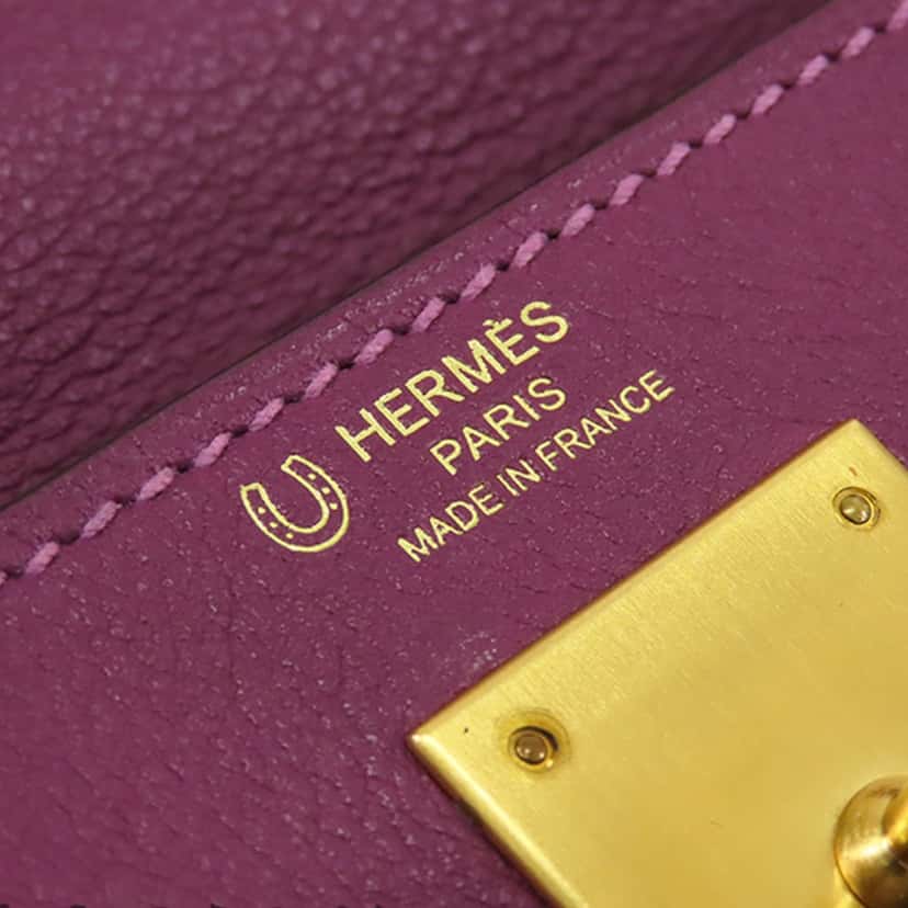 Hermès Special Order Evercolor Kelly II Retourne 28 Purple Leather Very good condition - Box View