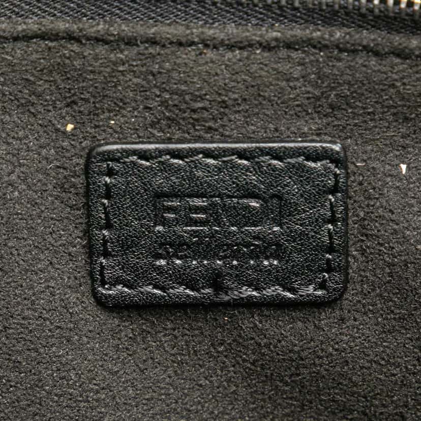 Fendi Leather Selleria Monster Clutch Black Leather Good condition - Box View