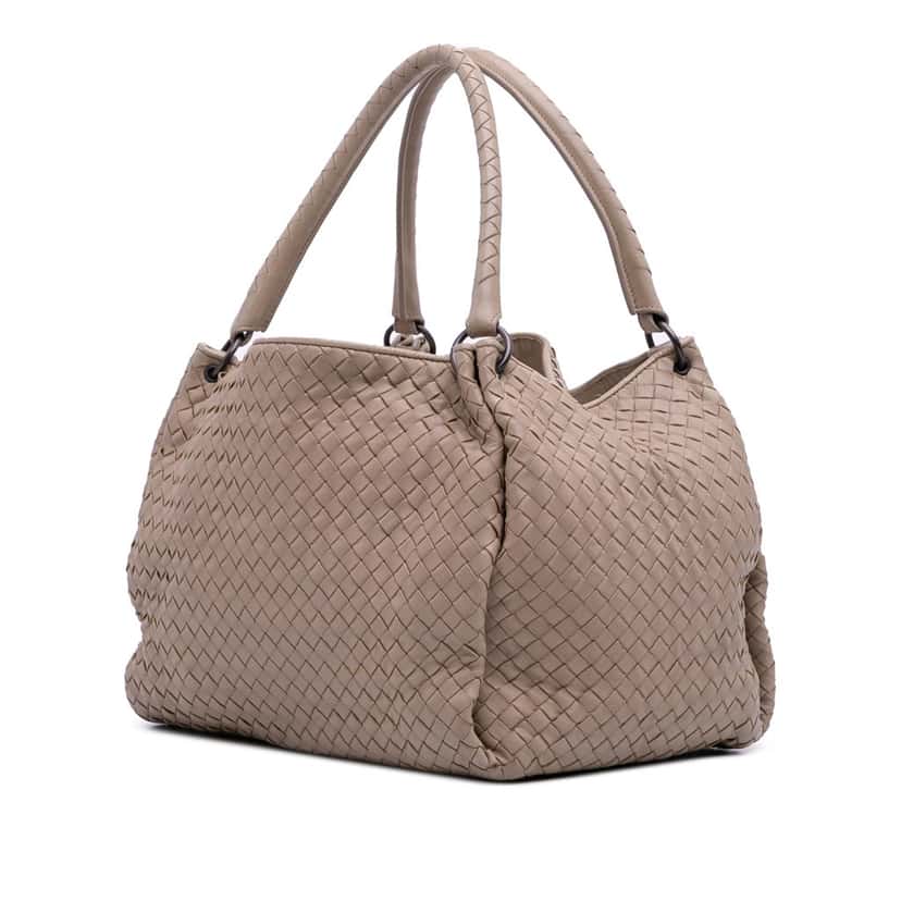 Bottega Veneta Nappa Intrecciato Parachute Tote Brown Leather Good condition - Back View
