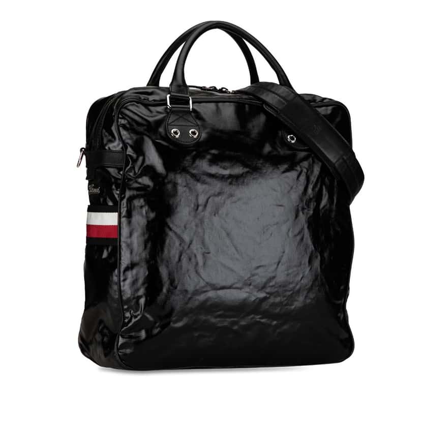 Gucci Web Coated Canvas Satchel Black Canvas Good condition - Back View