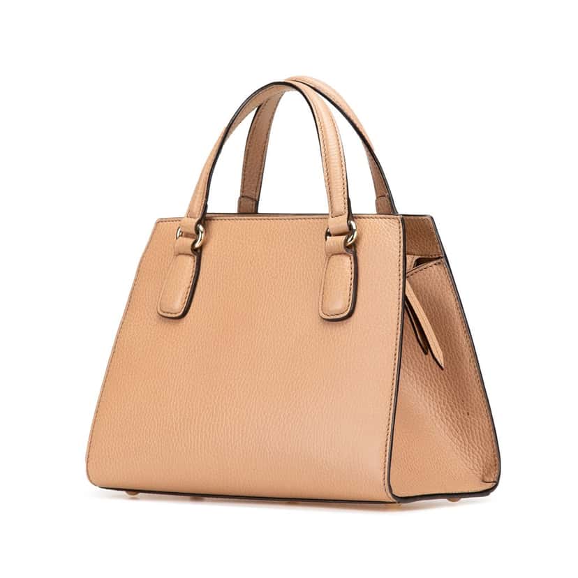 Gucci Medium Leather Soho Top Handle Convertible Tote Brown Leather Good condition - Back View