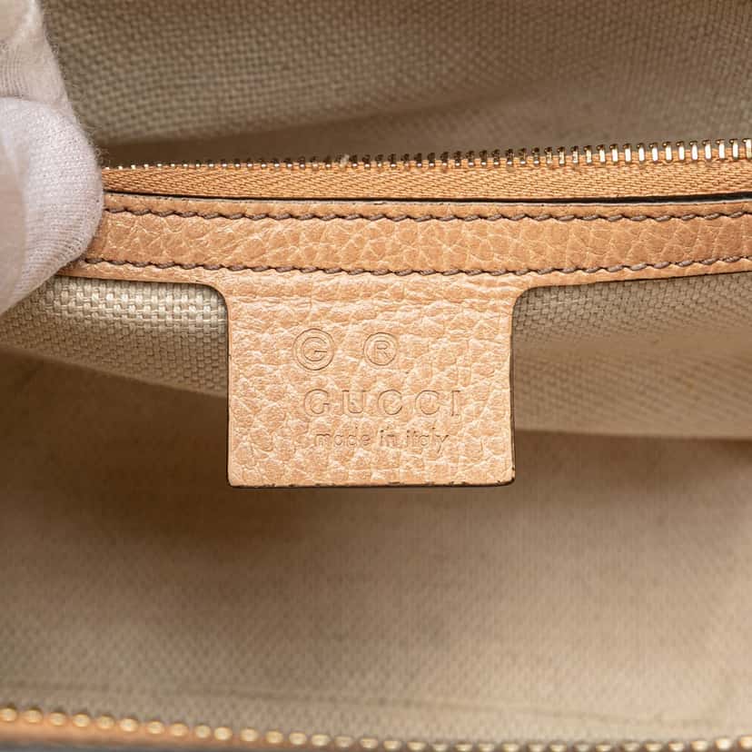 Gucci Medium Leather Soho Top Handle Convertible Tote Brown Leather Good condition - Box View