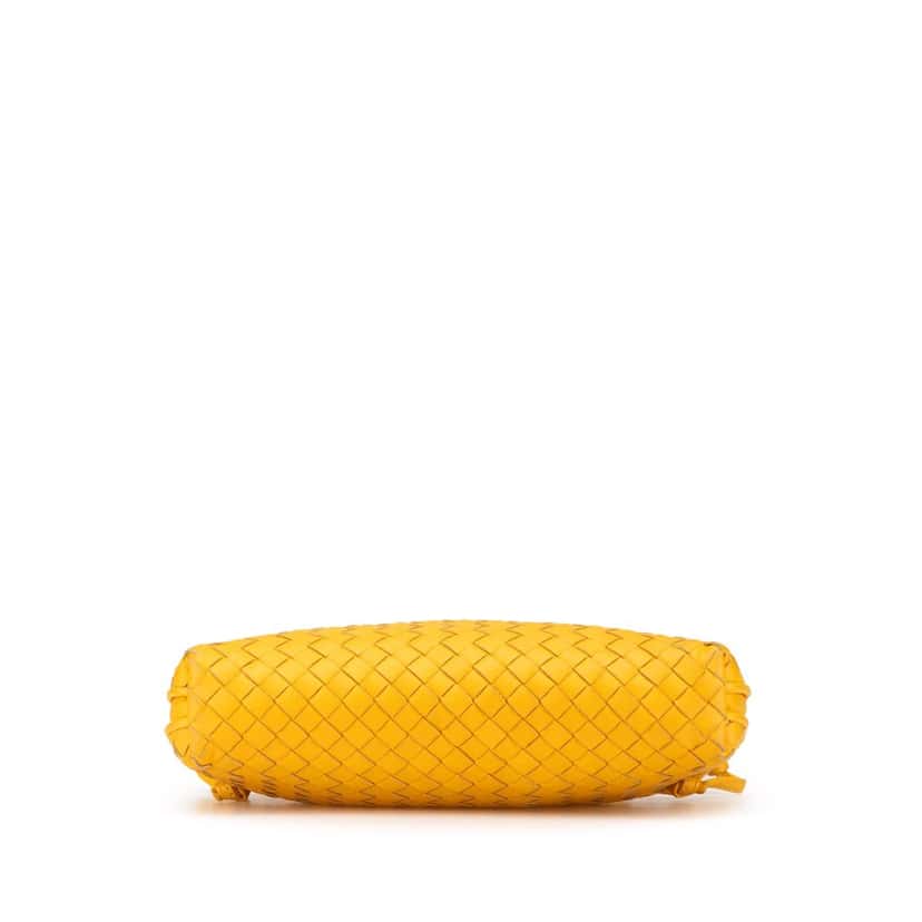 Bottega Veneta Medium Nappa Intrecciato Nodini Crossbody Yellow Leather Good condition - Inside View