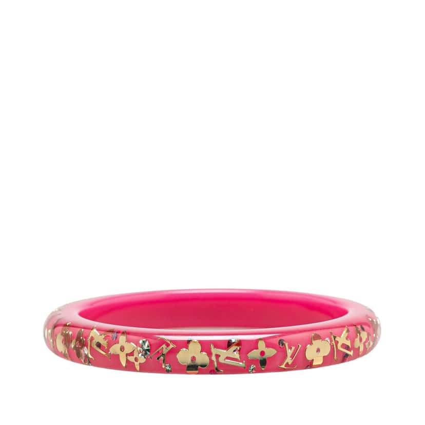 Louis Vuitton Monogram Resin Inclusion Bangle Pink Good condition - Front View