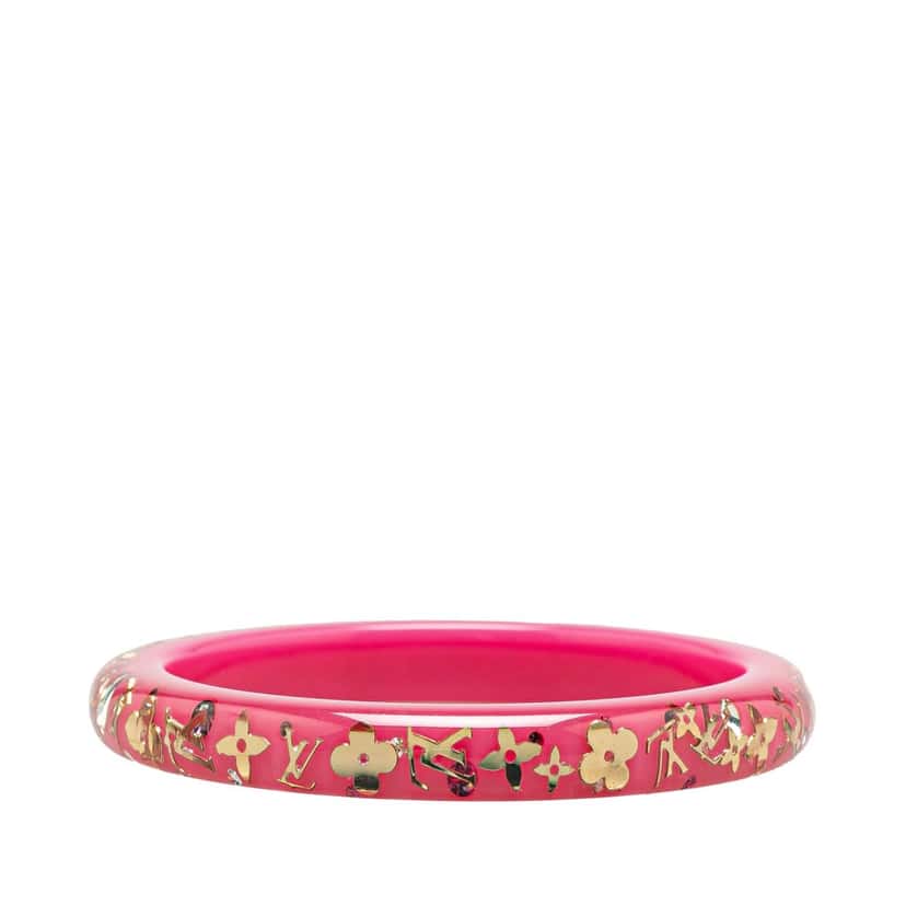 Louis Vuitton Monogram Resin Inclusion Bangle Pink Good condition - Back View