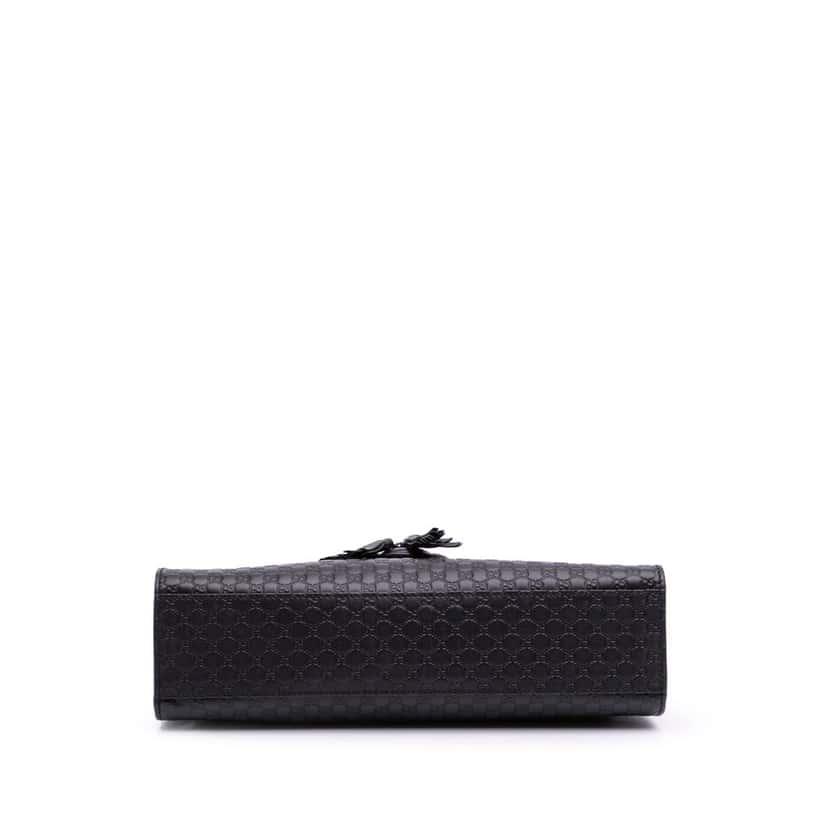 Gucci Medium Microguccissima Emily Shoulder Bag Black Leather Good condition - Inside View