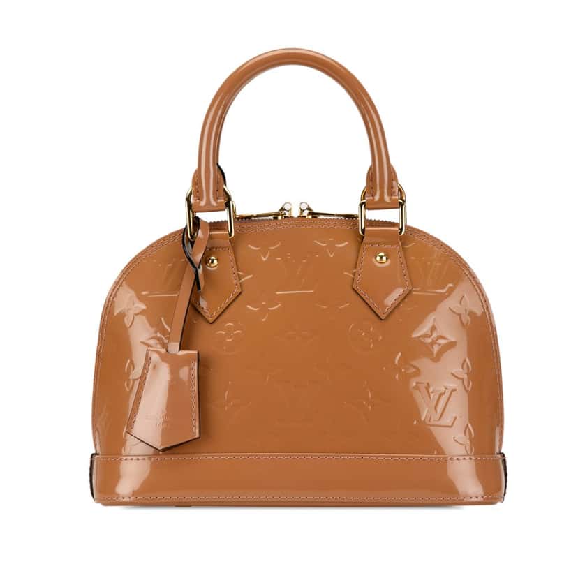 Louis Vuitton Monogram Vernis Alma BB Brown Leather Good condition - Front View