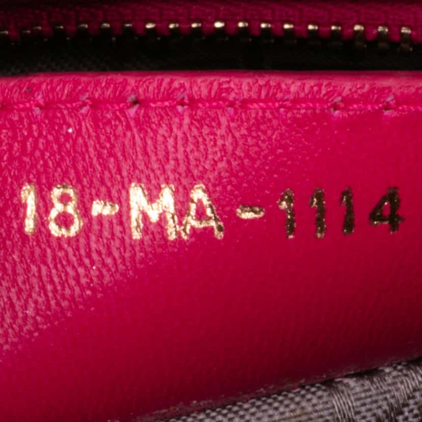 Dior Medium Lambskin Cannage Lady Dior Pink Leather Good condition - Box View