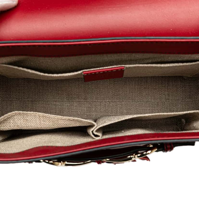 Gucci Medium Microguccissima Emily Shoulder Bag Red Leather Good condition - Model View