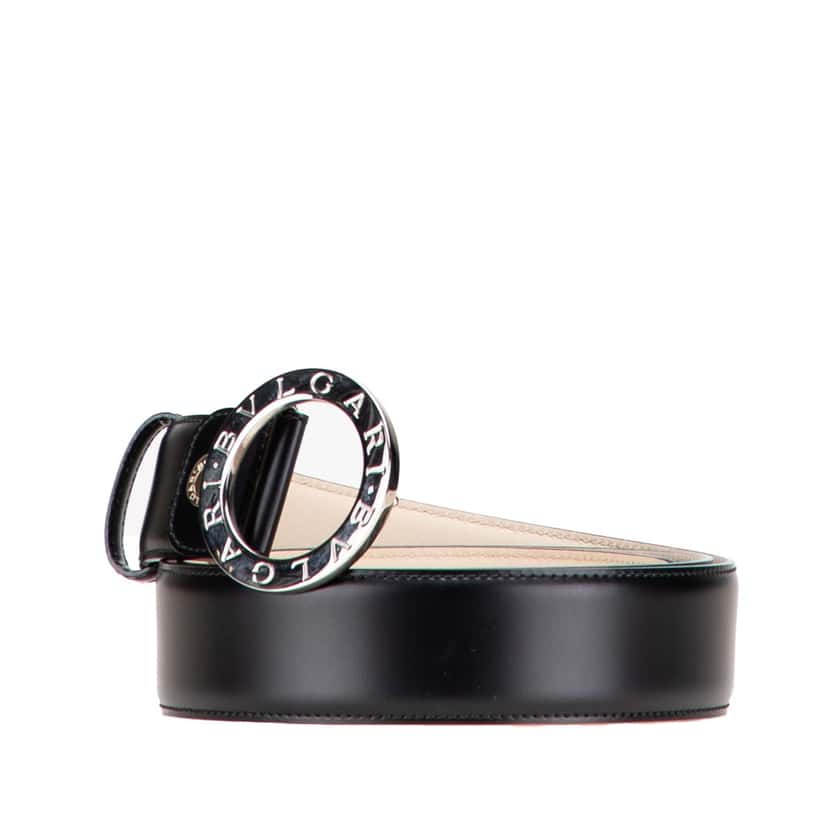 Bvlgari Leather Bvlgari Bvlgari Belt Black Leather Good condition - Back View