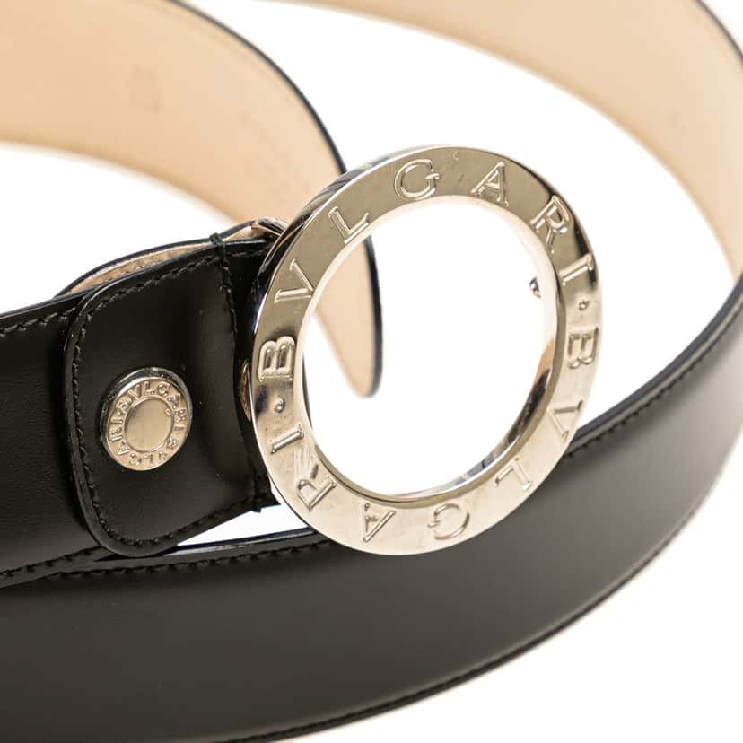 Bvlgari Leather Bvlgari Bvlgari Belt Black Leather Good condition - Box View