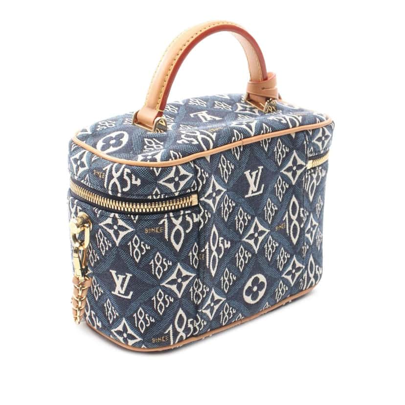 Louis Vuitton Monogram Since 1854 Vanity Case PM Blue Canvas Good condition - Back View