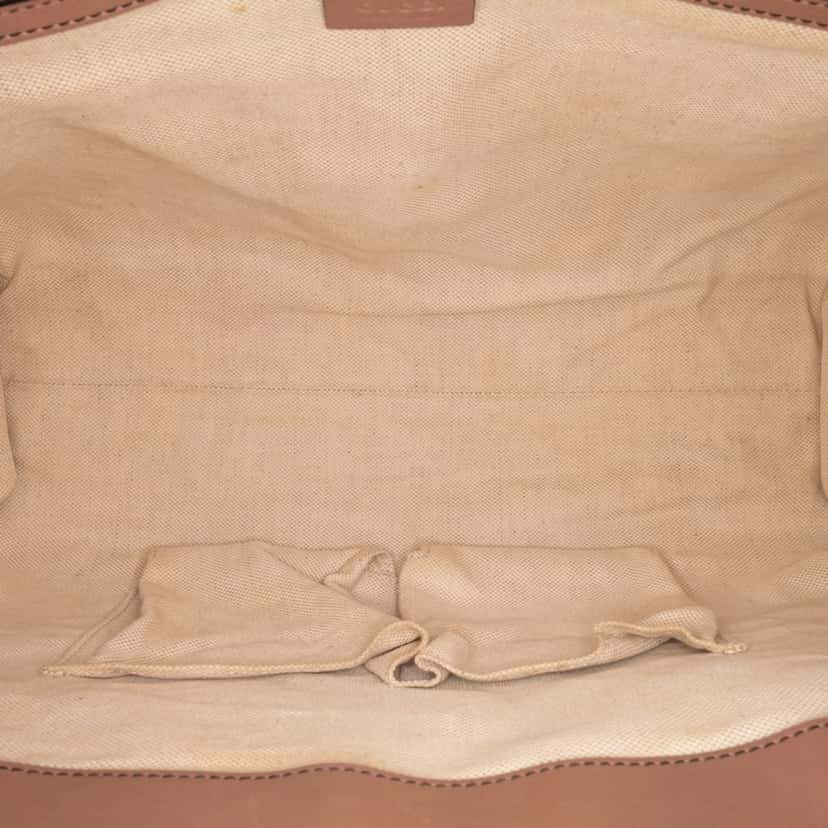 Gucci Large Guccissima Emily Shoulder Bag Pink Leather Good condition - Model View