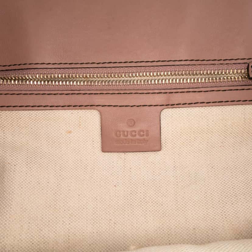 Gucci Large Guccissima Emily Shoulder Bag Pink Leather Good condition - Box View