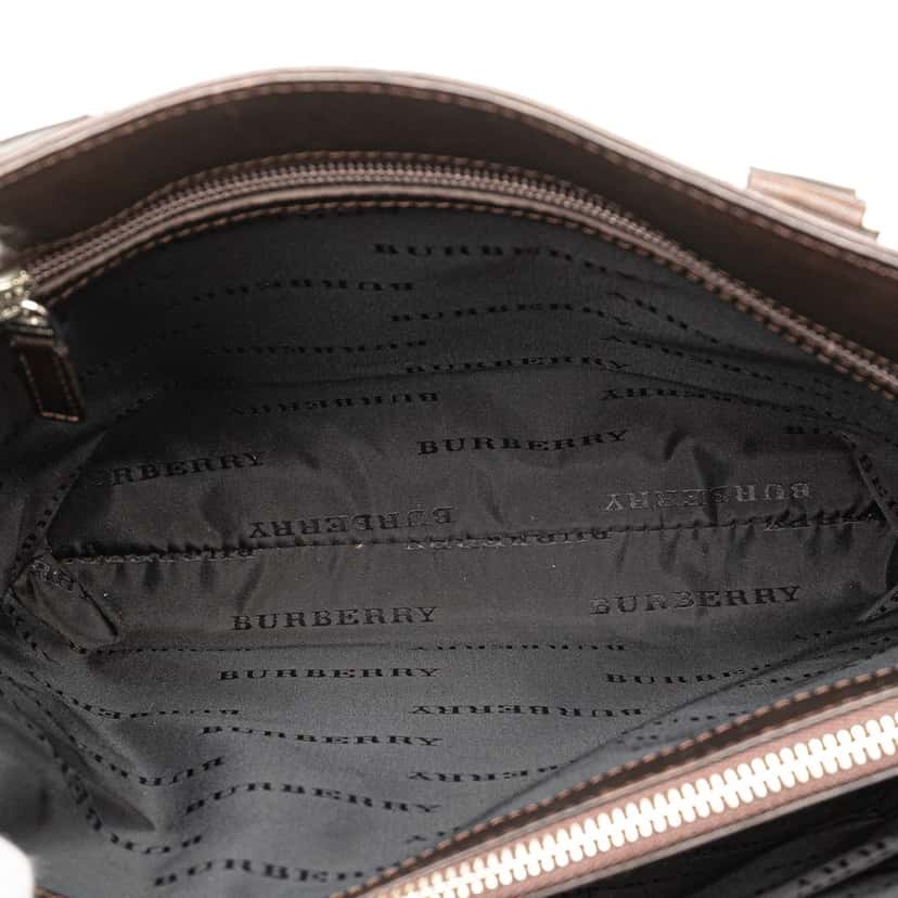 Burberry House Check Canvas Tote Brown Canvas Good condition - Box View