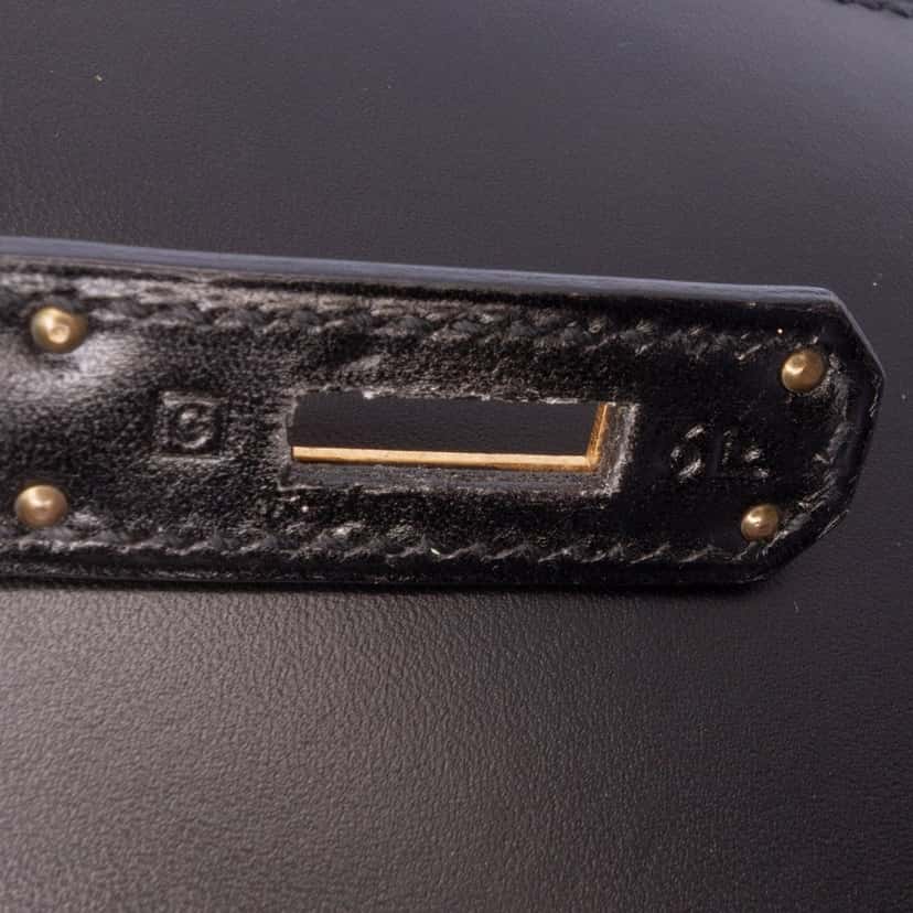 Hermès Box Calf Kelly II Sellier 32 Black Leather Good condition - Box View