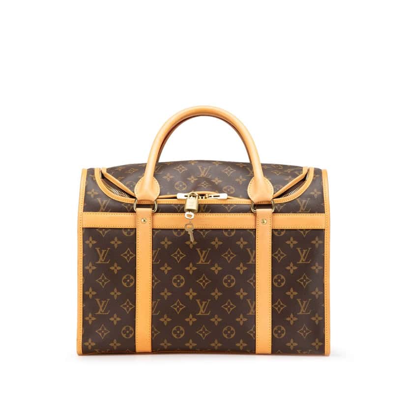 Louis Vuitton Monogram Sac Chien Pet Carrier 40 Brown Canvas Good condition - Front View