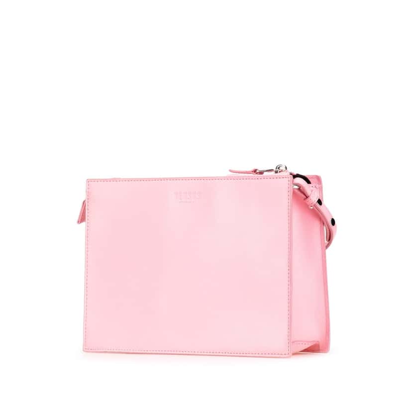 Versace Studded Leather Crossbody Pink Leather Good condition - Back View