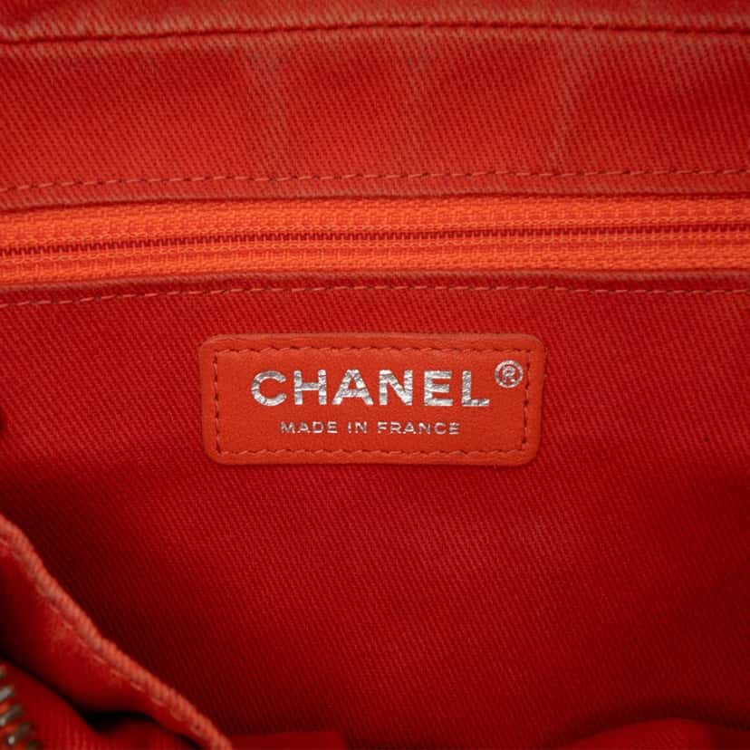 Chanel Medium Quilted Caviar Easy Flap Orange Leather Good condition - Box View