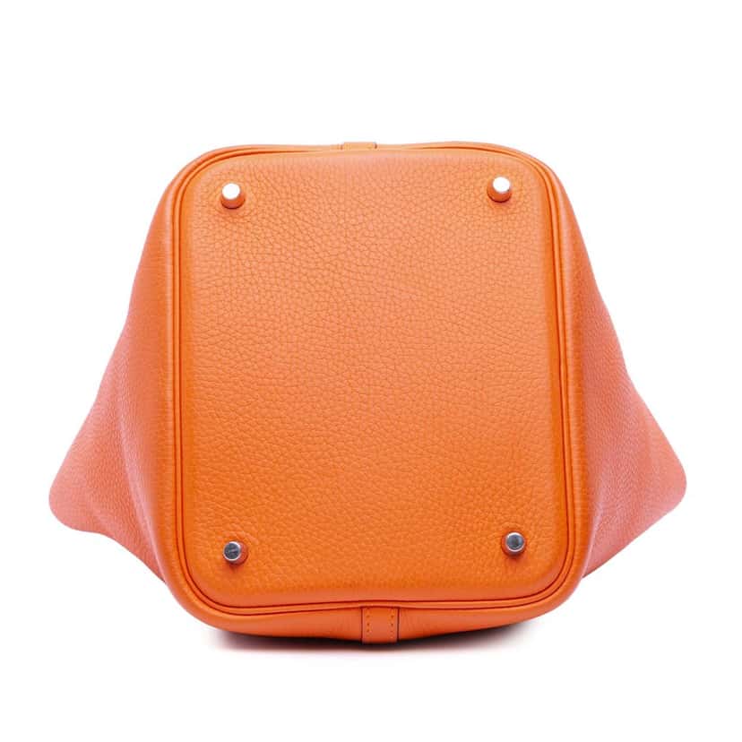 Hermès Clemence Picotin Lock 22 Orange Leather Good condition - Inside View