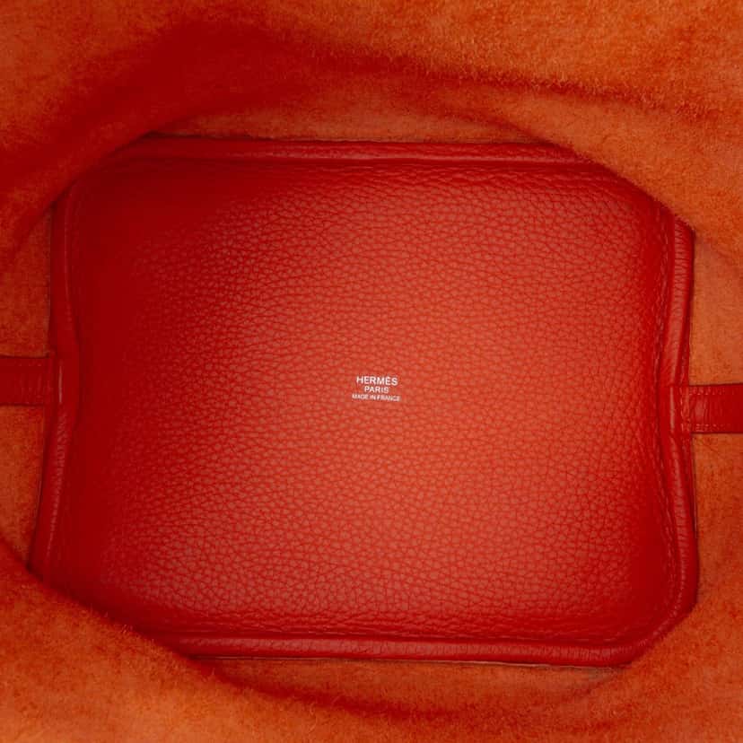 Hermès Clemence Picotin Lock 22 Orange Leather Good condition - Model View