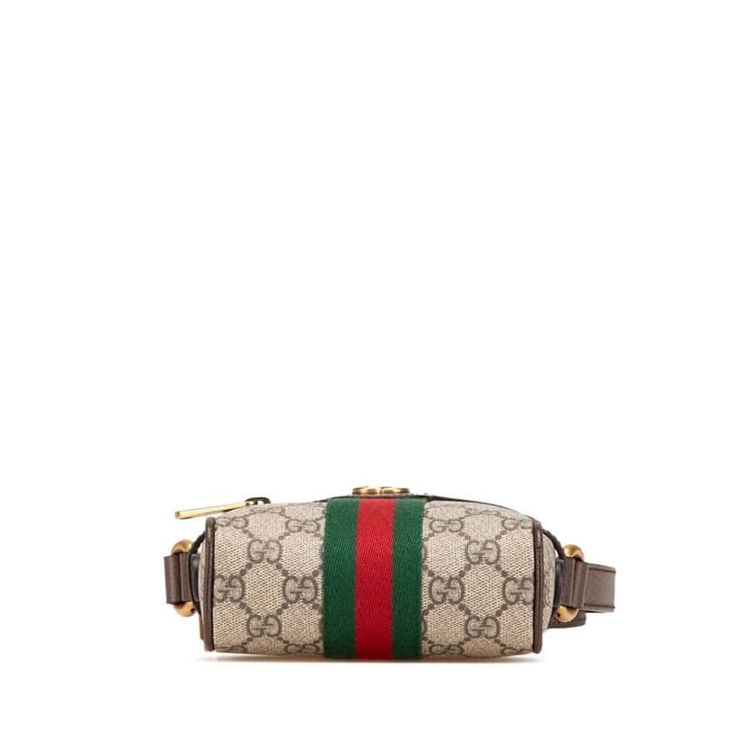 Gucci Mini GG Supreme Ophidia Crossbody Brown Canvas Good condition - Inside View