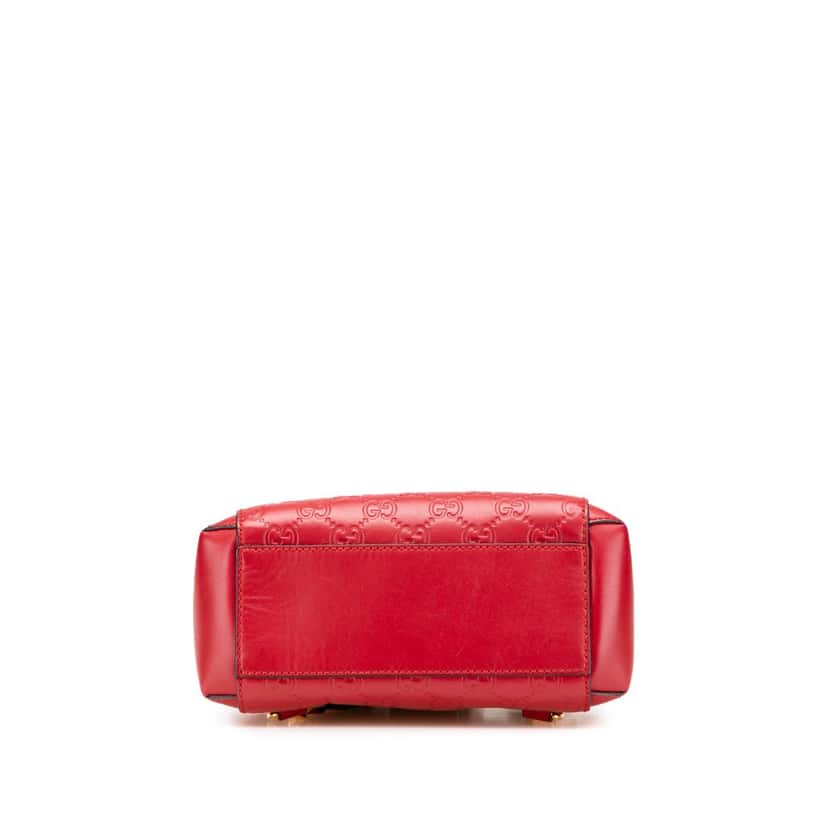 Gucci Guccissima Padlock Backpack Red Leather Good condition - Inside View
