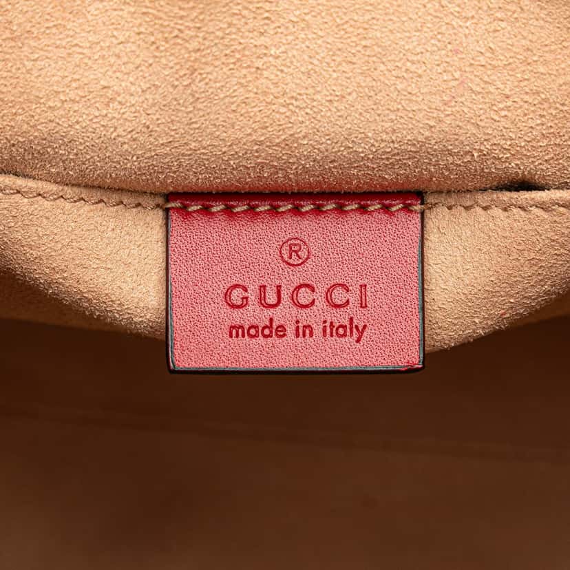Gucci Guccissima Padlock Backpack Red Leather Good condition - Box View