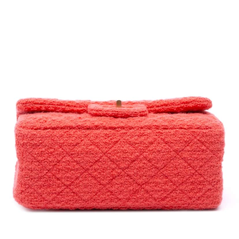Chanel Reissue 2.55 Quilted Tweed Single Flap 224 Red Tweed Good condition - Inside View