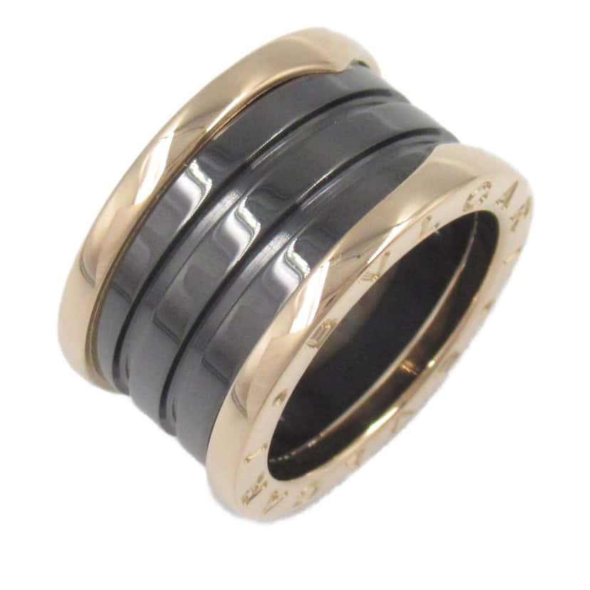 Bvlgari 18K Rose Gold and Ceramic B.Zero1 Three Band Ring Pink Rose Gold Good condition - Inside View