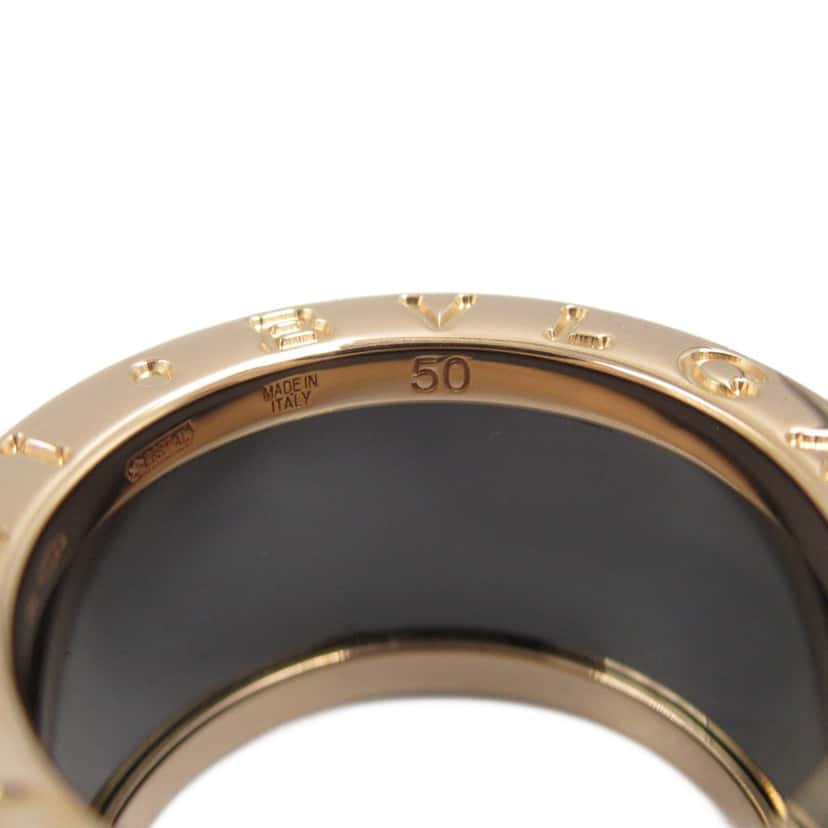 Bvlgari 18K Rose Gold and Ceramic B.Zero1 Three Band Ring Pink Rose Gold Good condition - Box View