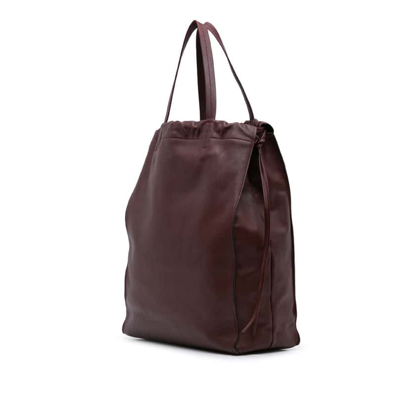 Celine Smooth Calfskin Vertical Coulisse Tote Red Leather Good condition - Back View