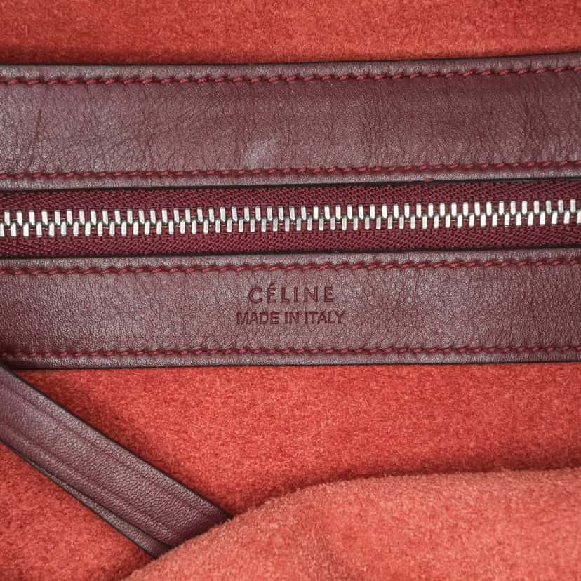 Celine Smooth Calfskin Vertical Coulisse Tote Red Leather Good condition - Box View