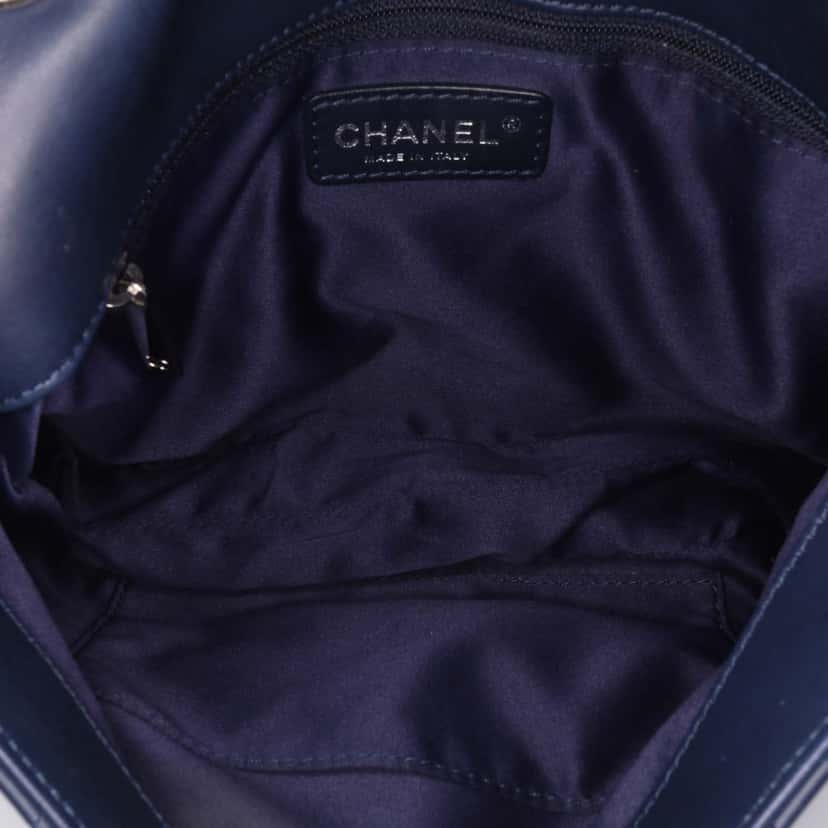 Chanel Jumbo Quilted Calfskin Tender Touch Flap Blue Leather Fair condition - Box View