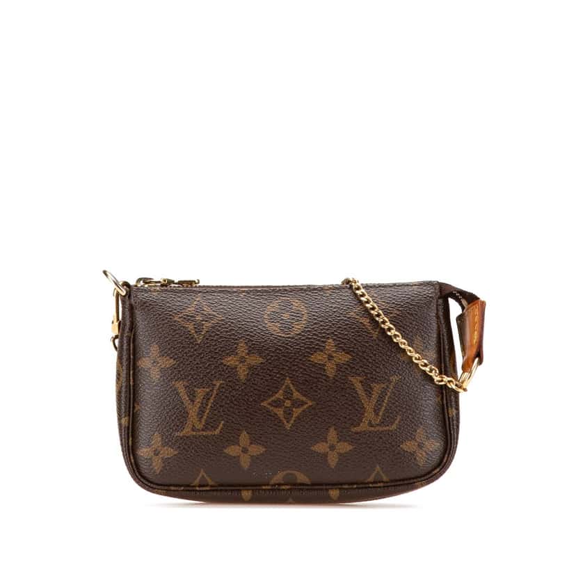 Louis Vuitton Monogram Mini Pochette Accessoires Brown Canvas Good condition - Front View