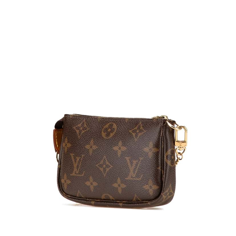 Louis Vuitton Monogram Mini Pochette Accessoires Brown Canvas Good condition - Back View
