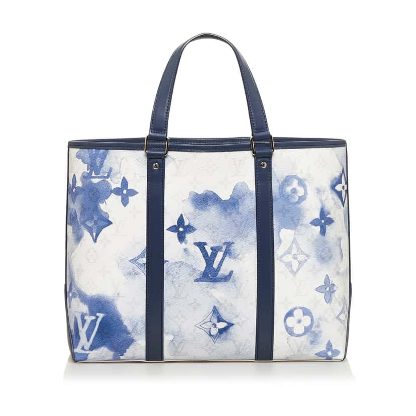Louis Vuitton Monogram Watercolor Weekend Tote PM Blue Canvas Good condition - Inside View