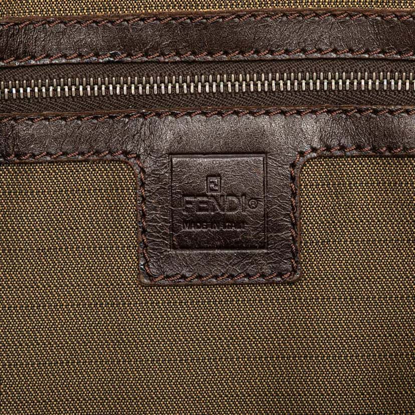 Fendi Small Zucca Canvas Twins Tote Brown Canvas Good condition - Box View