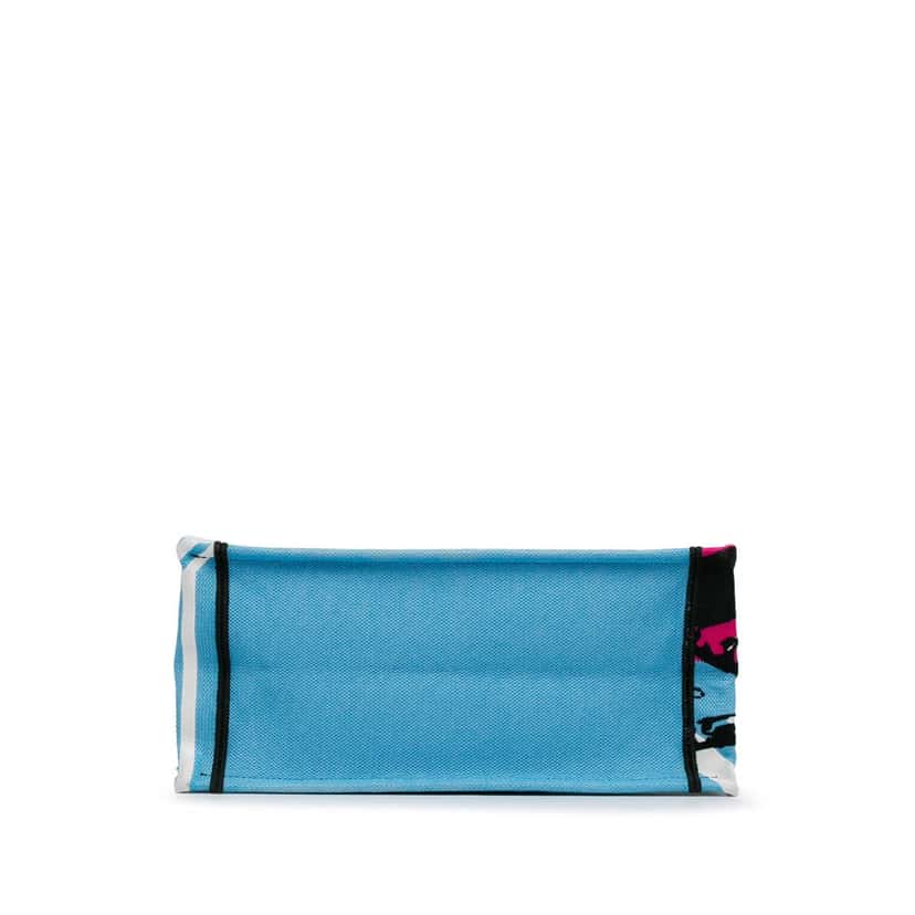 Dior Medium Embroidered Canvas Zebra D Jungle Pop Book Tote Blue Canvas Good condition - Model View