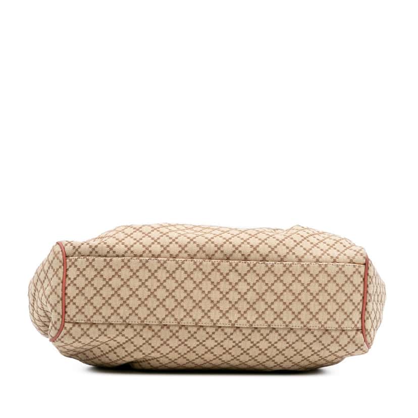 Gucci Medium Diamante Canvas Sukey Tote Brown Canvas Good condition - Inside View