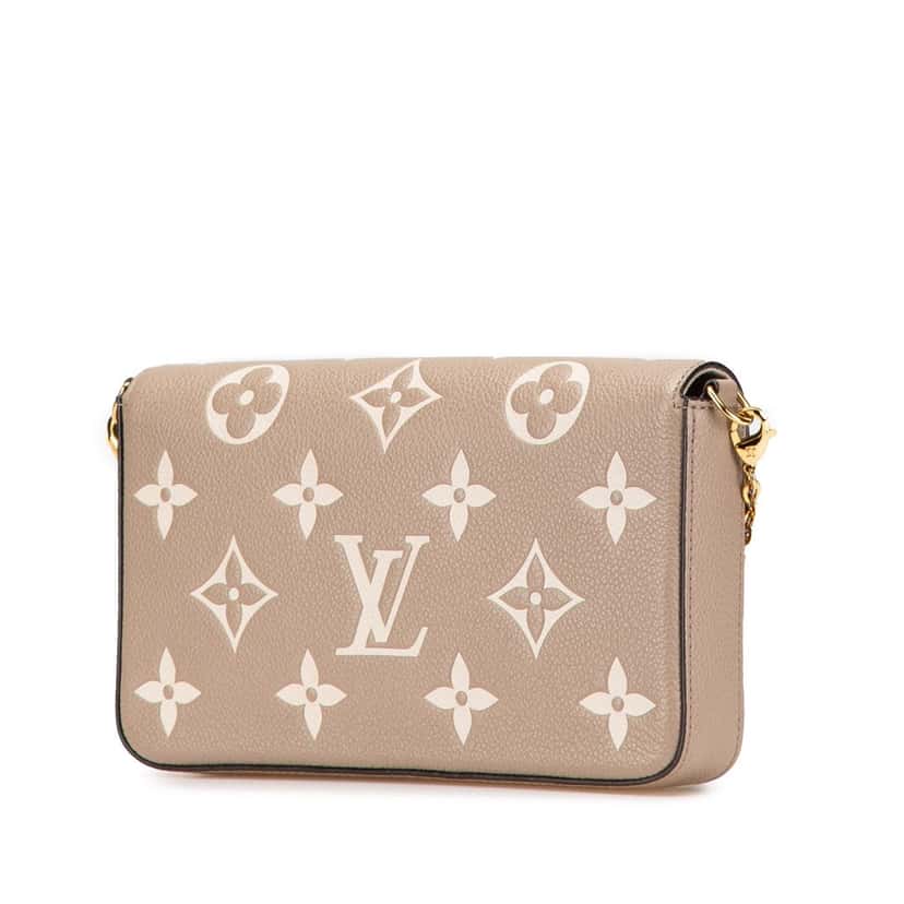 Louis Vuitton Bicolor Monogram Empreinte Pochette Felicie Brown Leather Good condition - Back View