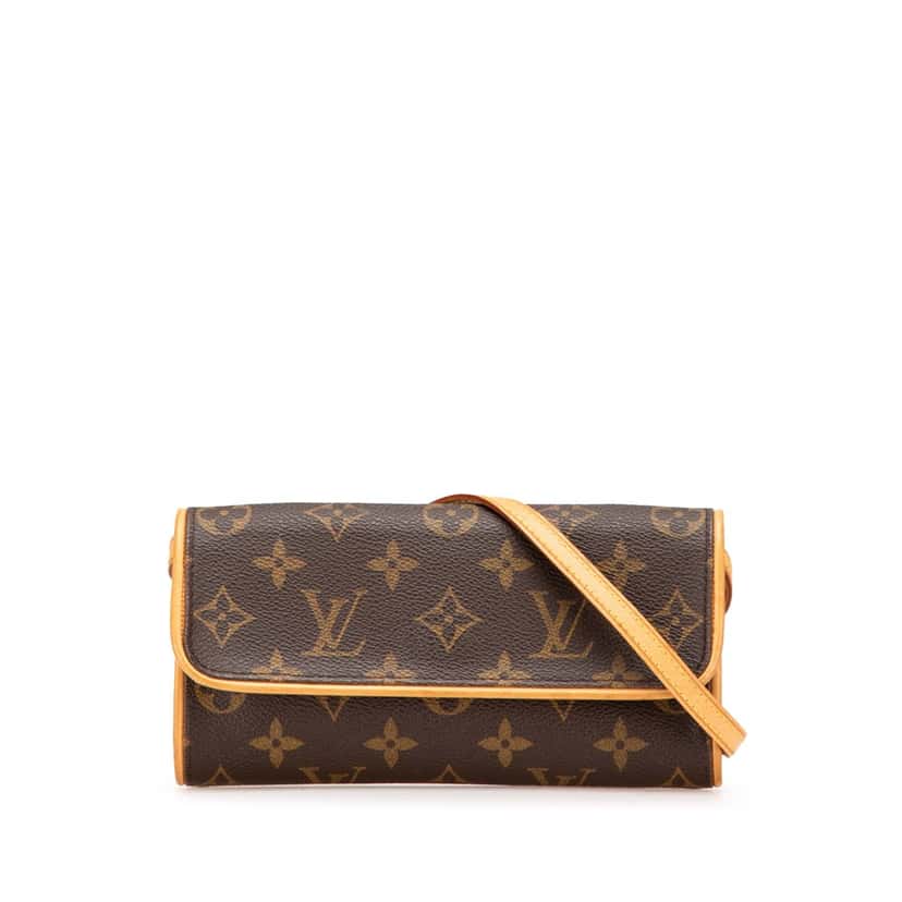 Louis Vuitton Monogram Pochette Twin PM Brown Canvas Very good condition - Front View
