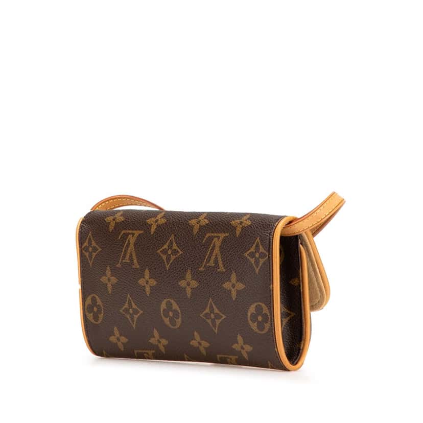 Louis Vuitton Monogram Pochette Twin PM Brown Canvas Very good condition - Back View