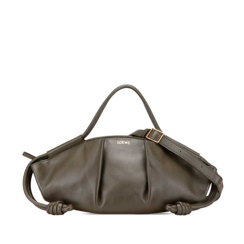 Loewe Small Nappa Paseo Satchel Brown Leather Good condition - Front View